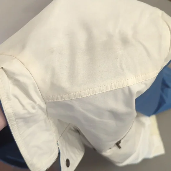 Vintage Members Only Jacket‎ size 46 White Blue 3 in 1 Convertible Vest - Picture 12 of 16